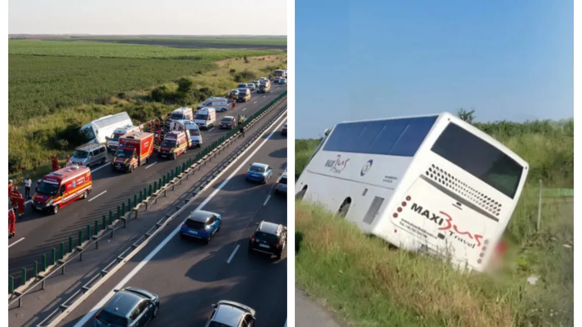 Noi detalii despre starea de sănătate a copiilor răniți după ce autocarul cu care mergeau la mare s-a răsturnat pe  Autostrada Soarelui