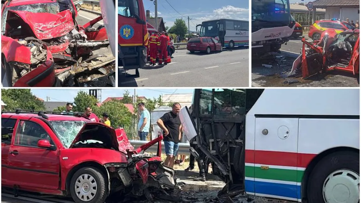 VIDEO Cod roşu de intervenţie pe DN1, doi morţi după o coliziune fatală. Autocarul implicat în tragicul accident aparţinea firmei care deţine şi autocarul cu copii răsturnat duminică pe Autostrada Soarelui