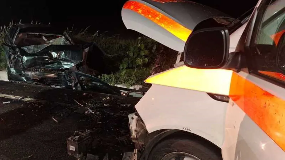 Accident cu ambulanță pe E58. Două persoane au murit și patru au fost rănite