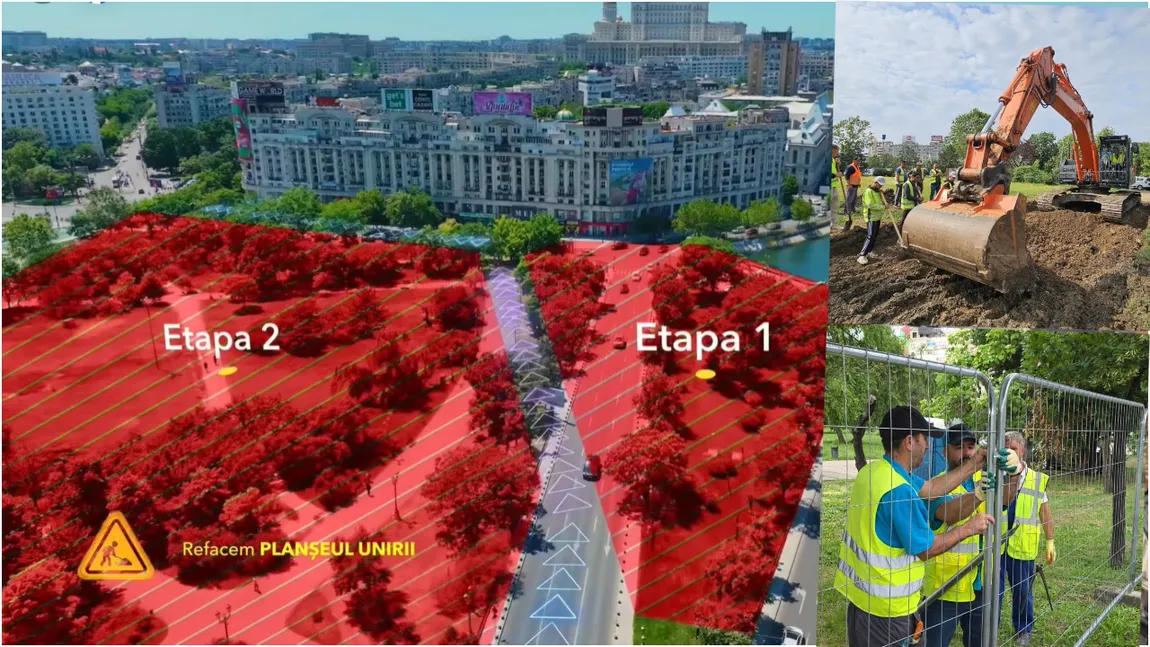 Încep lucrările de refacere a Planşeului Unirii. Circulaţia restricționată în zona Piața Unirii