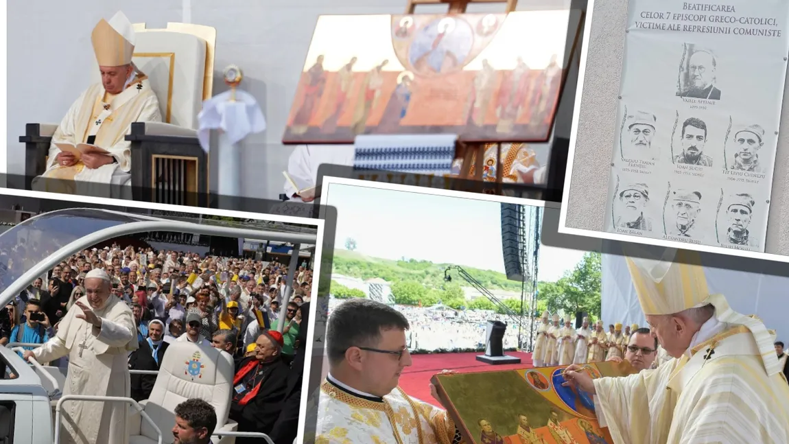 6 ani de la beatificarea celor 7 episcopi martiri greco-catolici pe Câmpia Libertăţii de la Blaj de către Papa Francisc