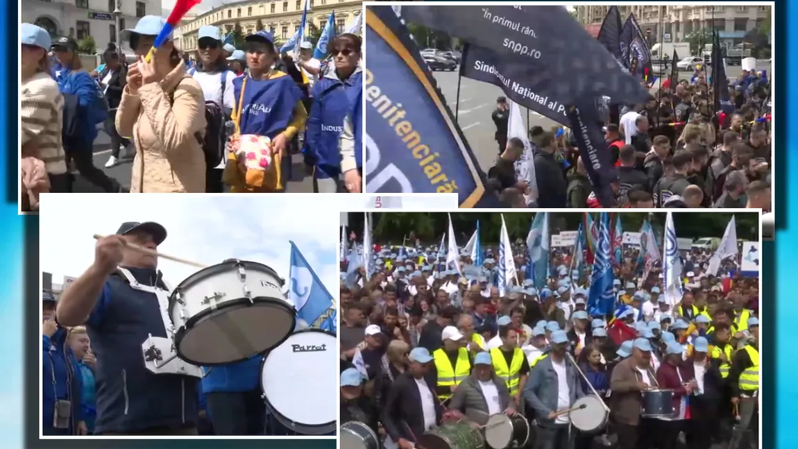 Protest la Cotroceni. Sute de sindicaliști, revoltați de măsurile de austeritate. Cosmin Dorobanțu, șeful sindicatelor din penitenciare: 