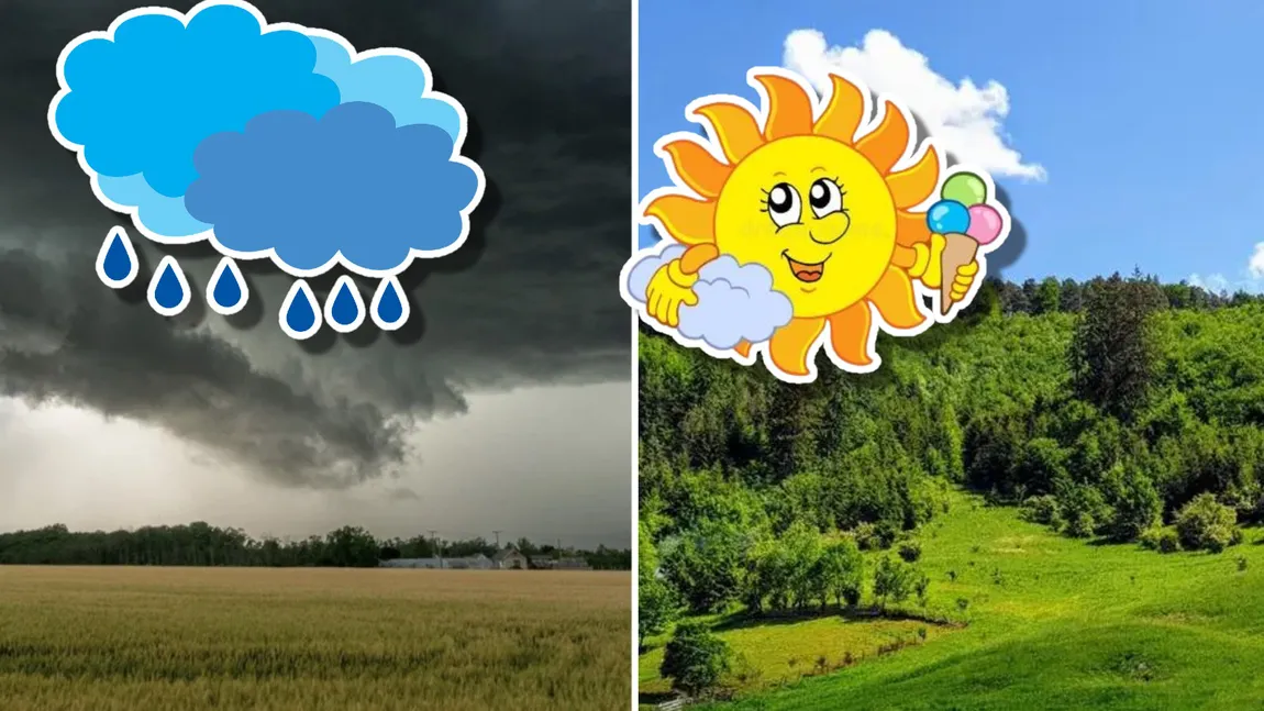 PROGNOZA METEO. Zile cu disconfort termic, dar şi furtuni cu grindină şi descărcări electrice