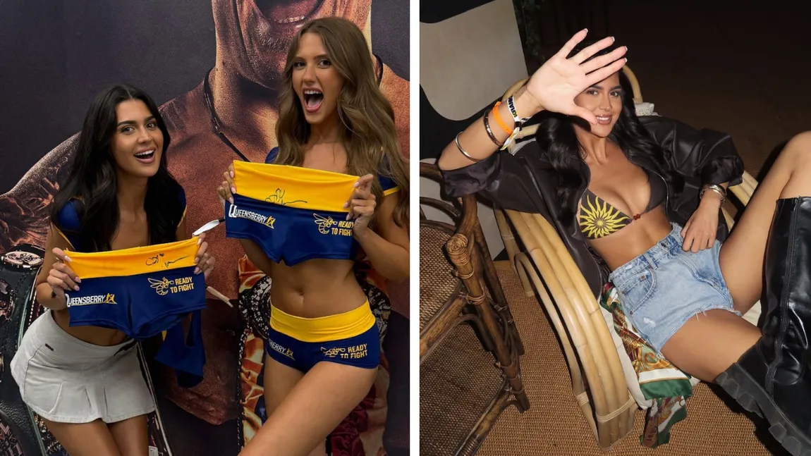 O româncă a atras toate privirile la cel mai mare meci de box din Londra. Cine este Patricia, modelul de 24 de ani care a primit autograf de la Usik