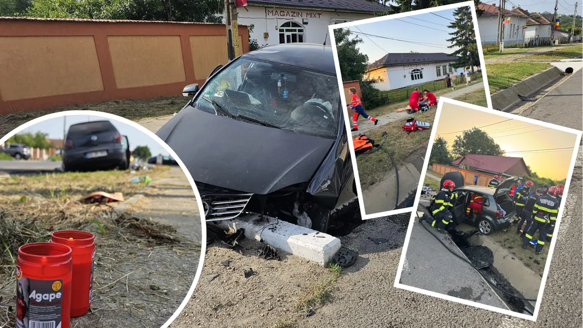 FOTO VIDEO Accident fatal în Vaslui. De la bal la spital, victimele veneau de la o nuntă, iar în urma impactului o mama a murit. Bărbatul a adormit la volan
