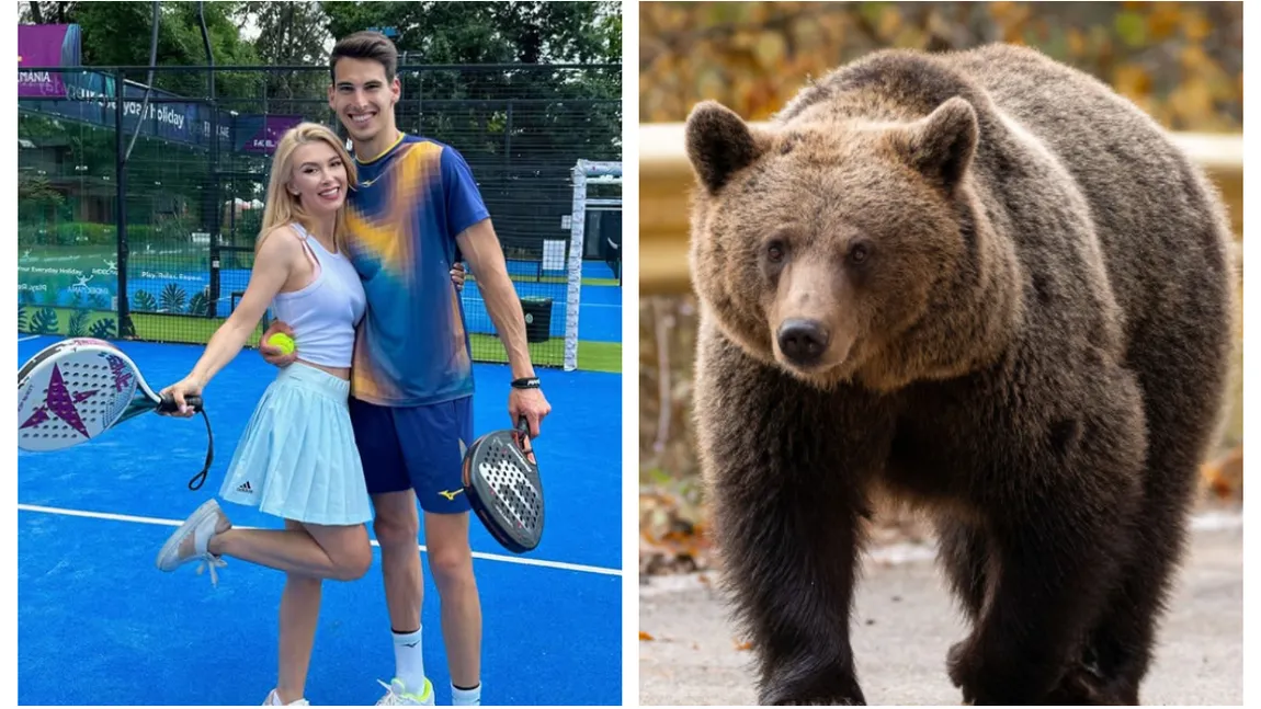 Andreea Bălan și Victor Cornea au dat nas în nas cu ursul la Brașov. Ce s-a întâmplat cu artista și tenismenul