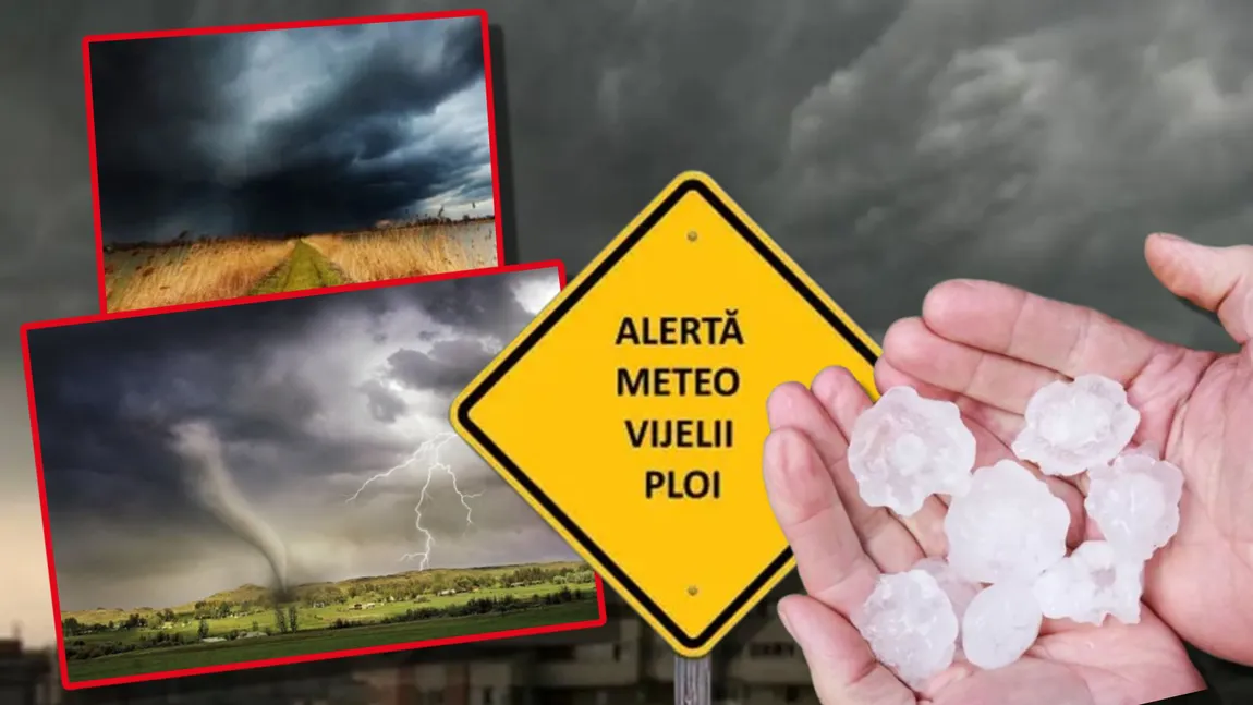 Update / Cod ROȘU de furtuni, în mai multe județe. Meteorologii anunță vijelii și grindină