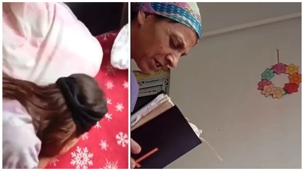 Ritualul unei „exorcizări” a scandalizat internauții! O femeie rostește rugăciuni în timp ce fiica ei plânge în hohote. Autoritățile au demarat o anchetă