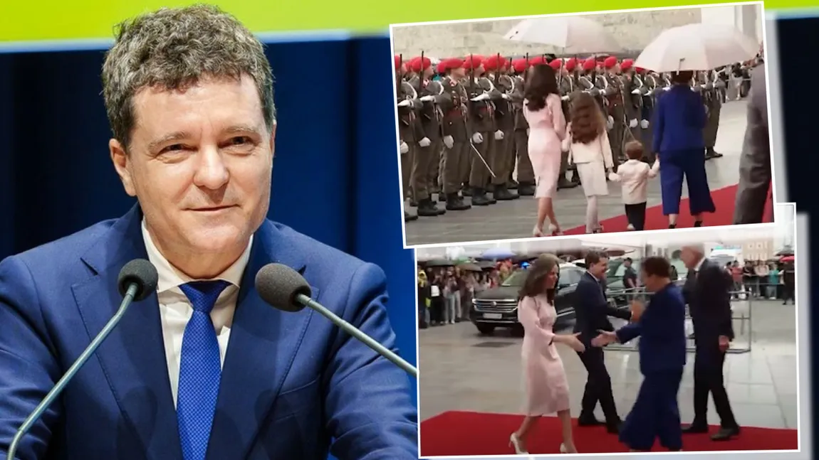 Nicușor Dan, vizită oficială în Austria. Președintele României, însoțit de partenera lui, Mirabela, dar și de cei doi copii. FOTO