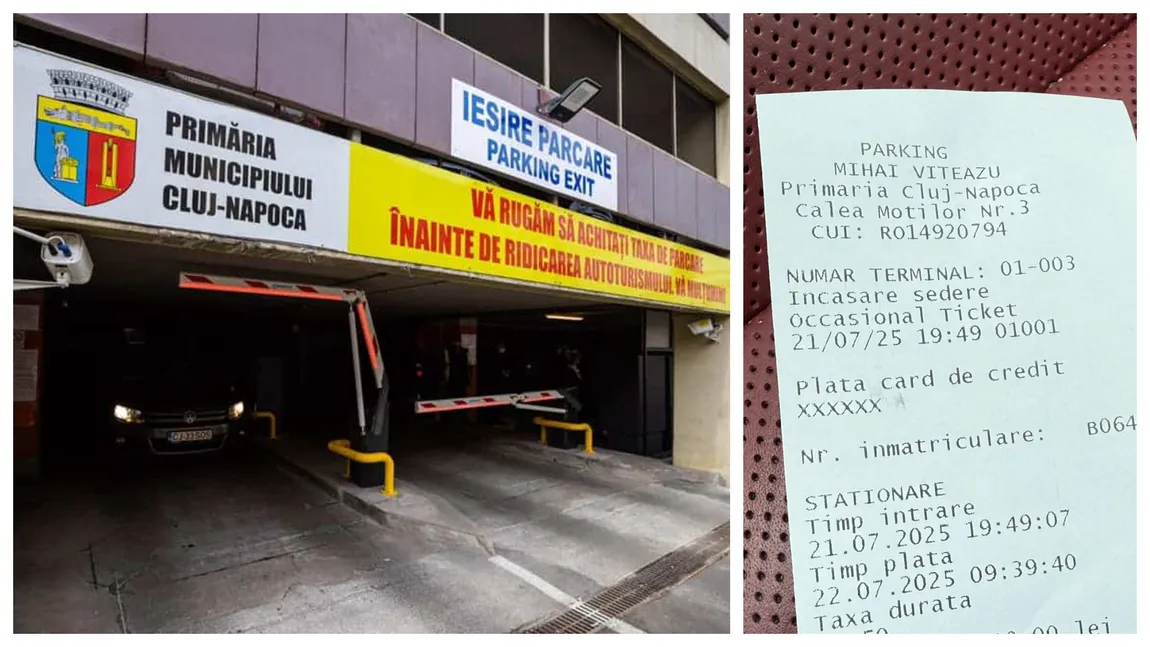 Ce taxă de parcare a plătit un turist care şi-a lăsat maşina 13 ore în Cluj-Napoca. 