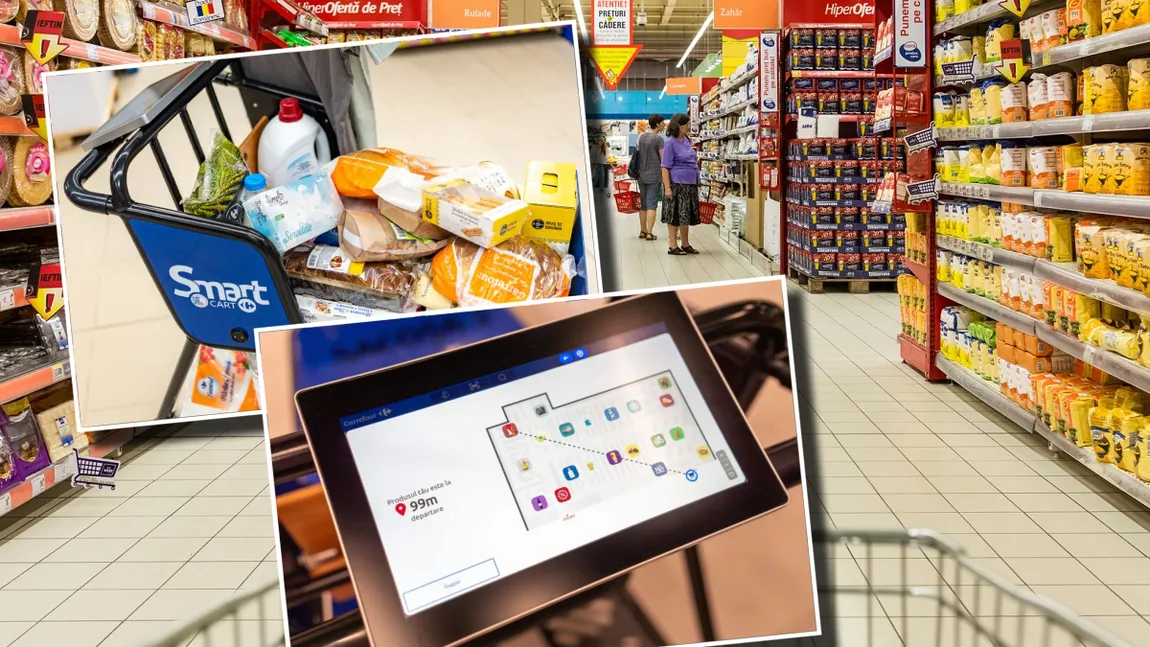 Premieră națională! Cărucioarele inteligente revoluționează cumpărăturile. Primul retailer din România care a introdus noile dispozitive