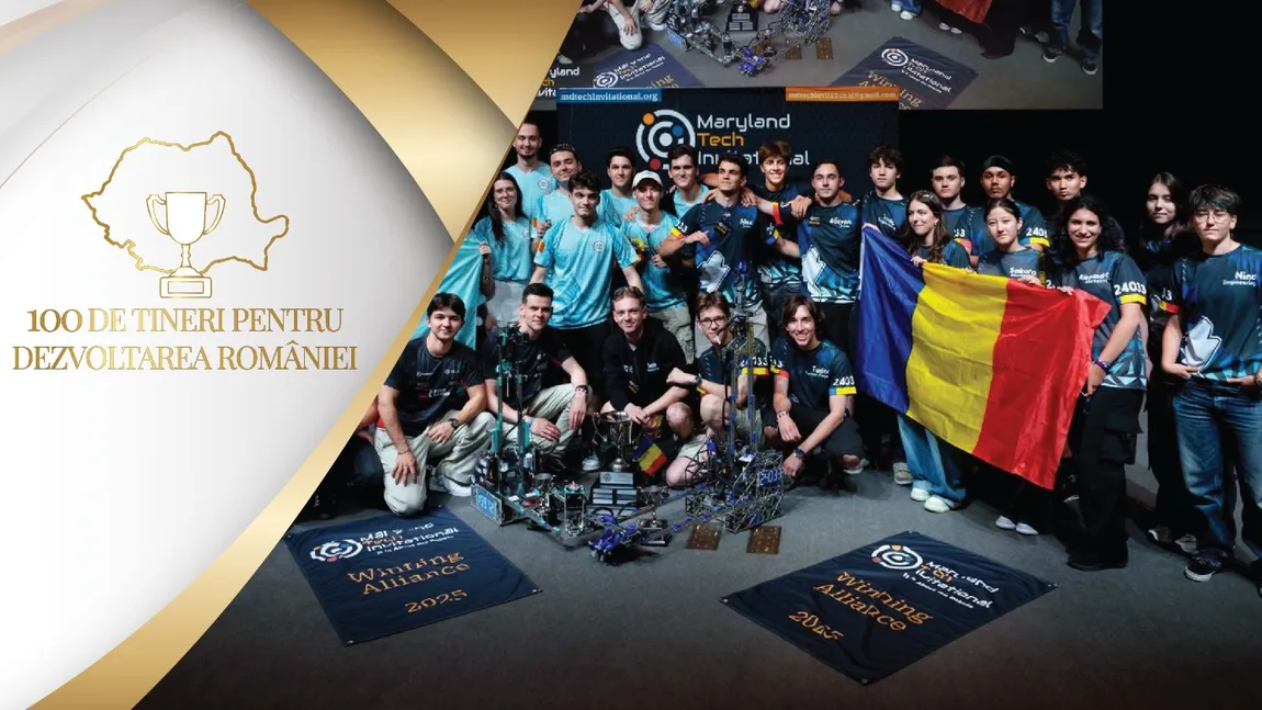 Membrii TehnoZ, campioni mondiali la robotică, în campania „100 de tineri pentru dezvoltarea României” a Fundației Dan Voiculescu