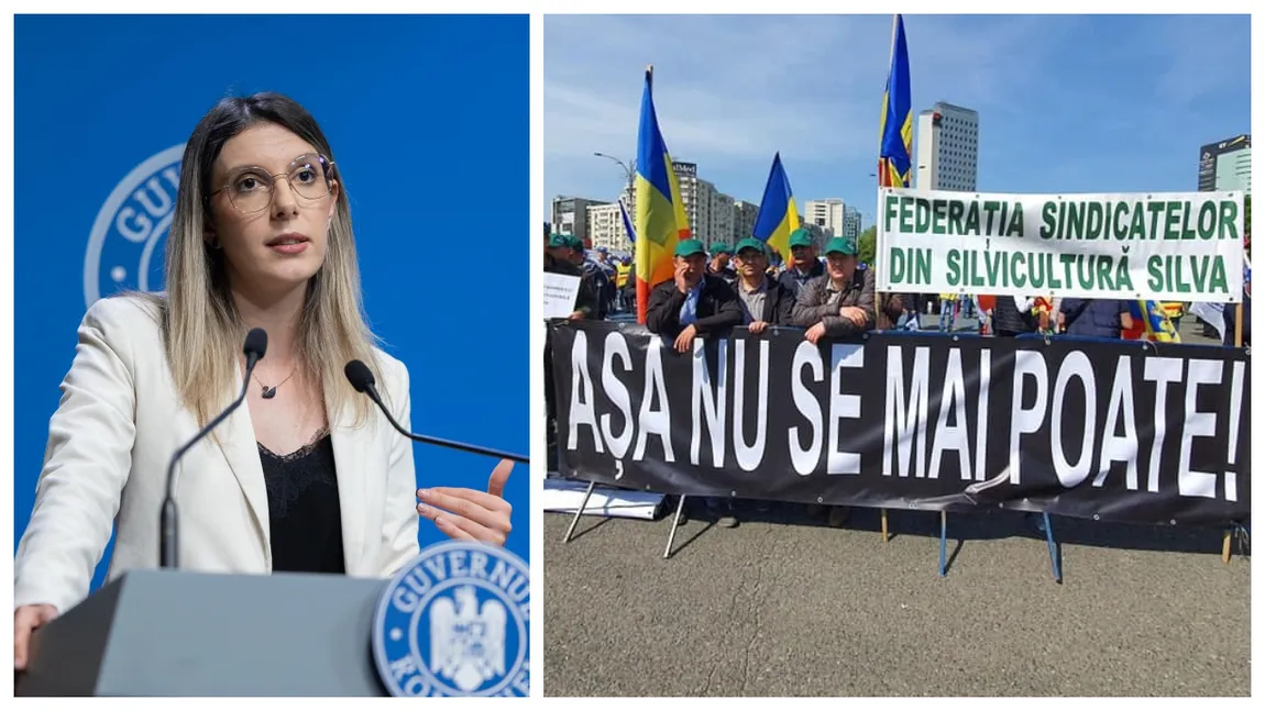 Șefa de la Mediu, după ce a fost huiduită de sindicaliști, care nu au lăsat-o să vorbească: ”Romsilva nu este vacă de muls pentru nimeni”