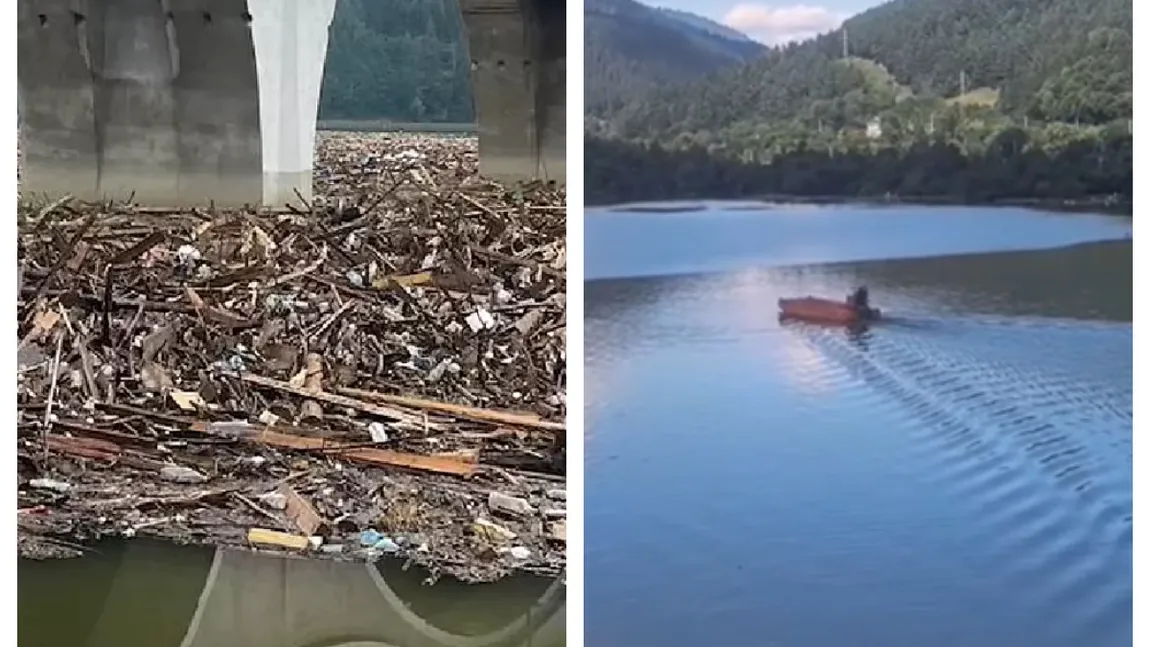 Lacul Izvorul Muntelui a fost curăţat de buştenii aduşi de viituri. Cum arată acum imensa acumulare de la Bicaz
