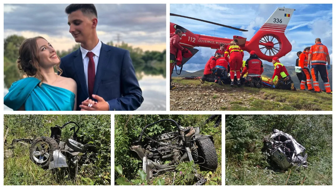 Durere fără margini pentru rudele tinerilor morți în accidentul din Munții Iezer. Primele imagini de la locul tragediei