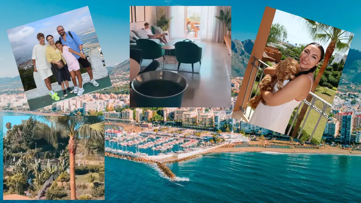Cum arată casa din Marbella a Andrei și a lui Cătălin Măruță. Are grădină spațioasă și vedere la mare