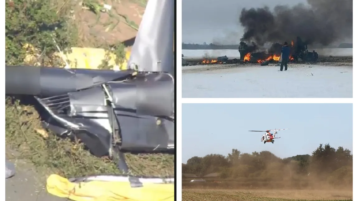 Elicopter prăbuşit, trei persoane au murit la impactul cu solul
