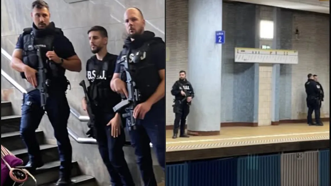 Ce caută jandarmii înarmați în stațiile de metrou din București. Anunțul oficial al instituției: „Nu trebuie să vă speriați”