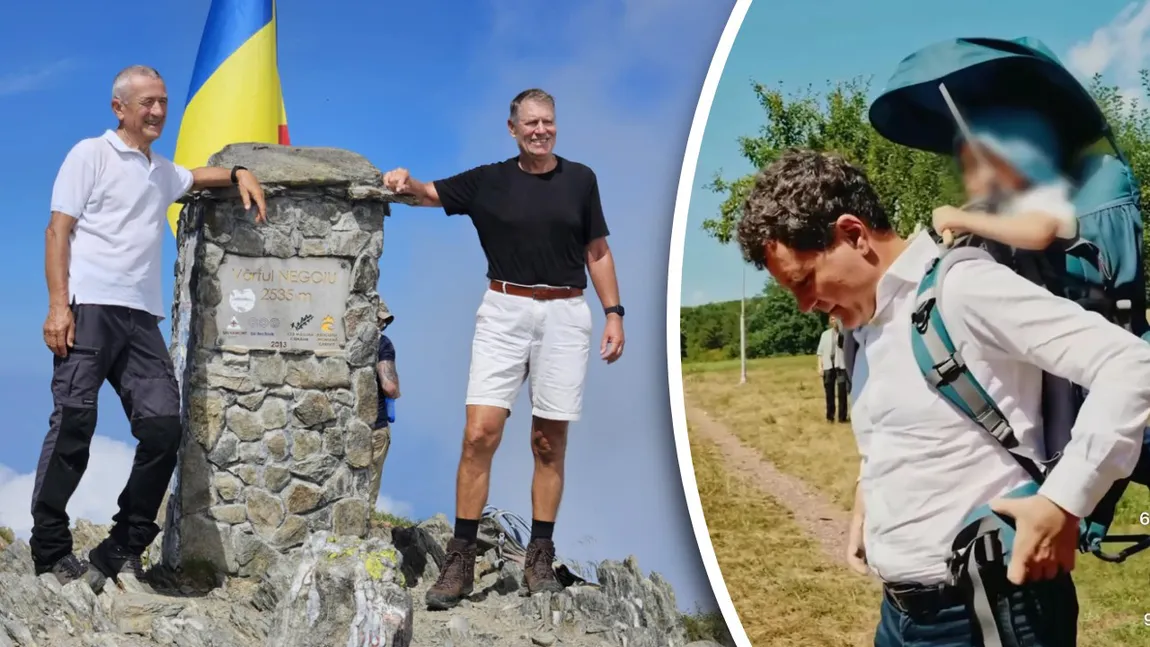 Avem președinți pasionați de drumeții! După aventura lui Nicușor Dan pe munte, Klaus Iohannis a cucerit Vârful Negoiu