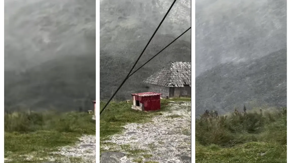 VIDEO Ninsoare în plină vară, vremea a luat-o razna. Imagini rare surprinse la peste 2.300 m altitudine în Munţii Rodnei. Cupola de foc cu aproape 40 de grade C revine la sfârşitul săptămânii viitoare