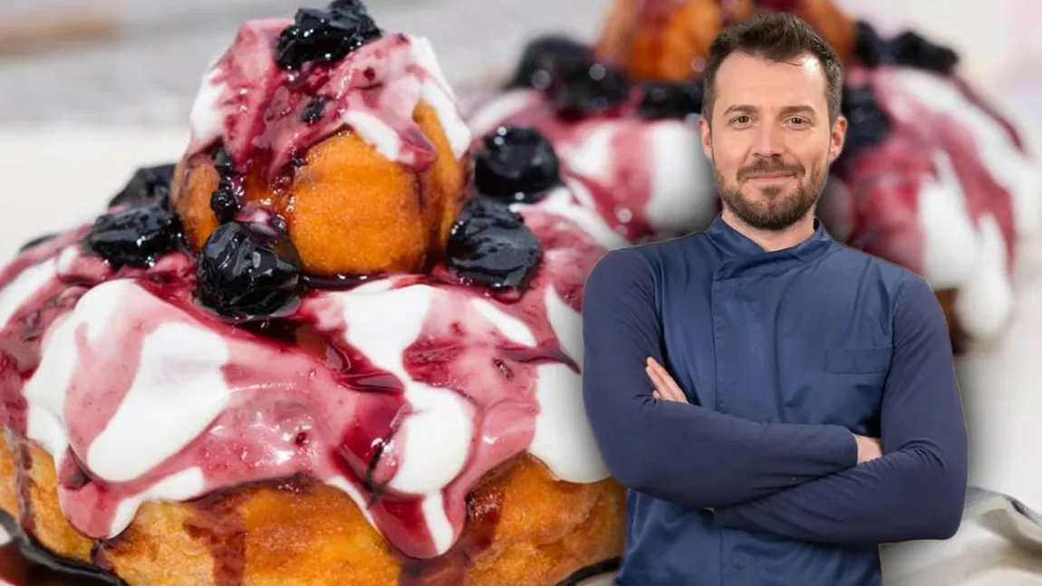 Rețeta de papanași pufoși cu dulceață a lui chef Horia Manea. Desertul care-ți amintește de vacanțele petrecute la bunici