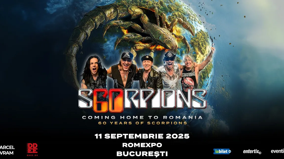Scorpions revine în România cu un concert aniversar spectaculos: „Coming Home” pe 11 septembrie 2025, la Romexpo