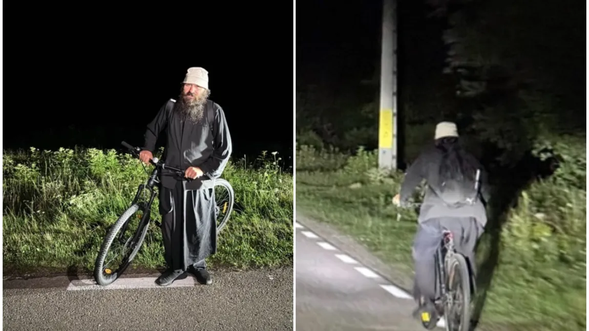 Starețul care a pedalat 180 de kilometri pentru a ajunge la Mănăstirea Sihăstria, la canonizarea Sfinților Cleopa Ilie și Paisie Olaru