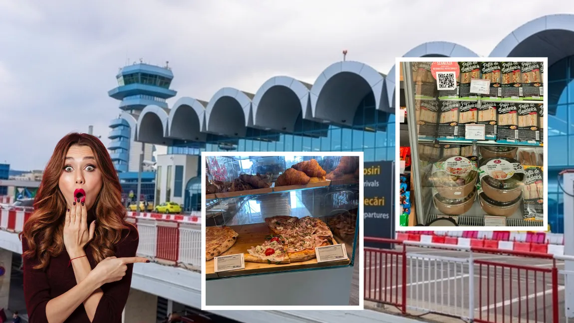 O felie de pizza costă...56 de lei? Românii sunt din nou șocați de prețurile de pe Aeroportului Internațional ”Henri Coandă”: 