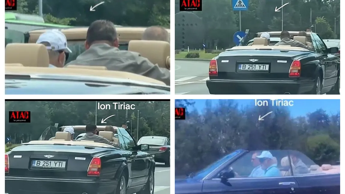Ion Ţiriac, surprins de paparazzii la volanul unui un Bentley Cabrio de colecţie FOTO şi VIDEO