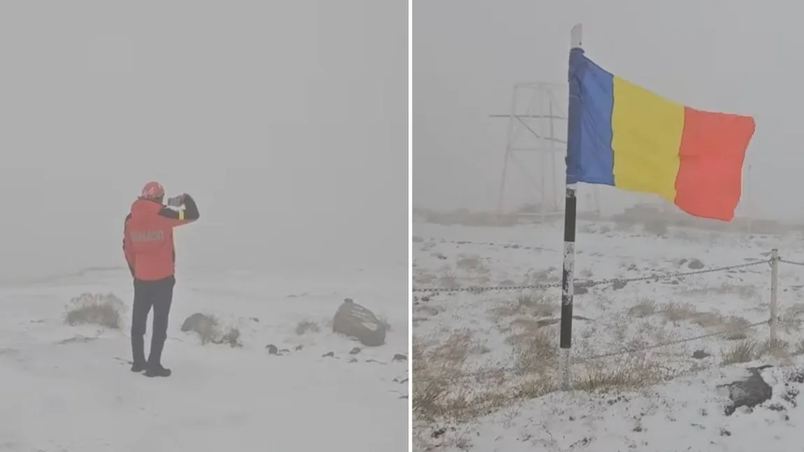 Iarnă în toată regula la sfârșitul lunii august. A nins ca la Crăciun, deși e încă vară. Zona din România acoperită de zăpadă FOTO