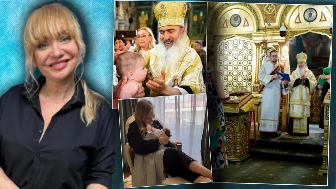 Zi plină de emoții pentru Cristina Cioran! Vedeta și-a botezat băiețelul, iar slujba a fost oficiată de ÎPS Teodosie