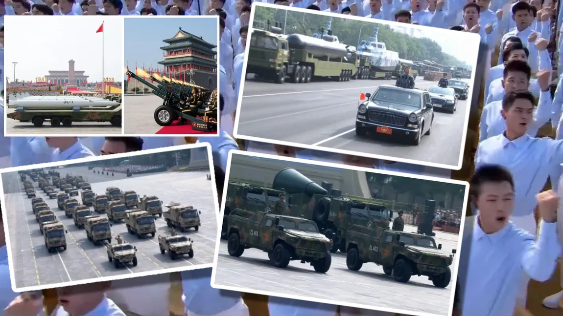IMAGINI COLOSALE de la parada din Beijing cu care Xi Jinping a speriat întreaga planetă. Rachete nucleare, drone și arme hipersonice! O desfășurare de forțe care zguduie ordinea mondială!