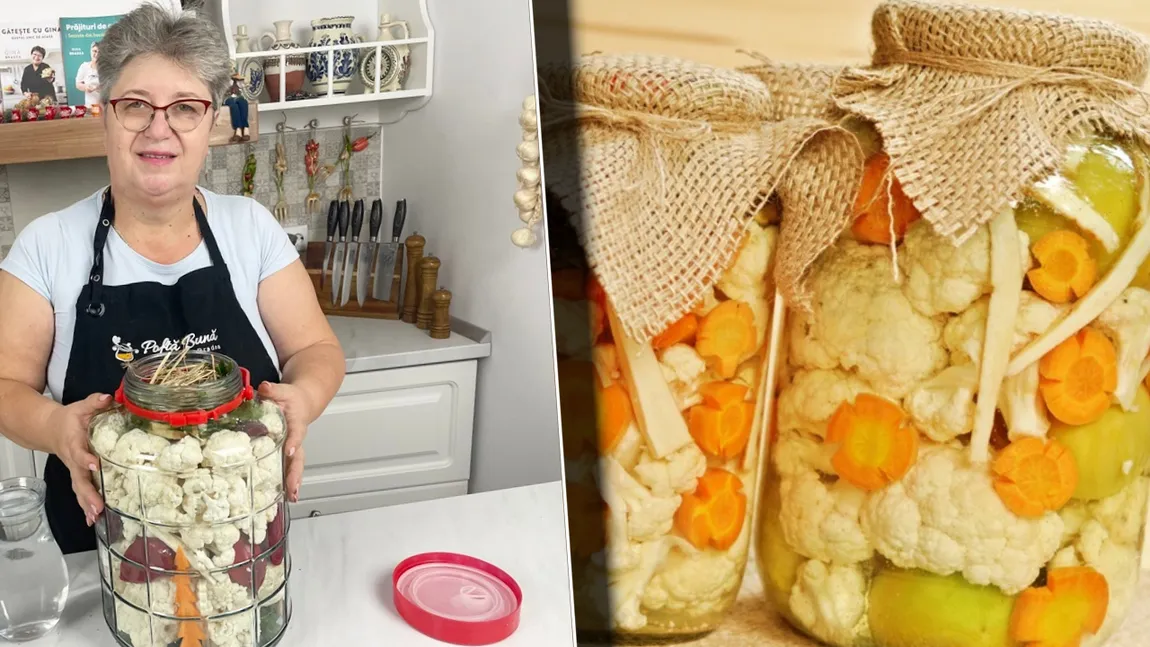Cum pregătești cea mai gustoasă conopidă murată în saramură. Rețeta Ginei Bradea pe care trebuie să o încerci