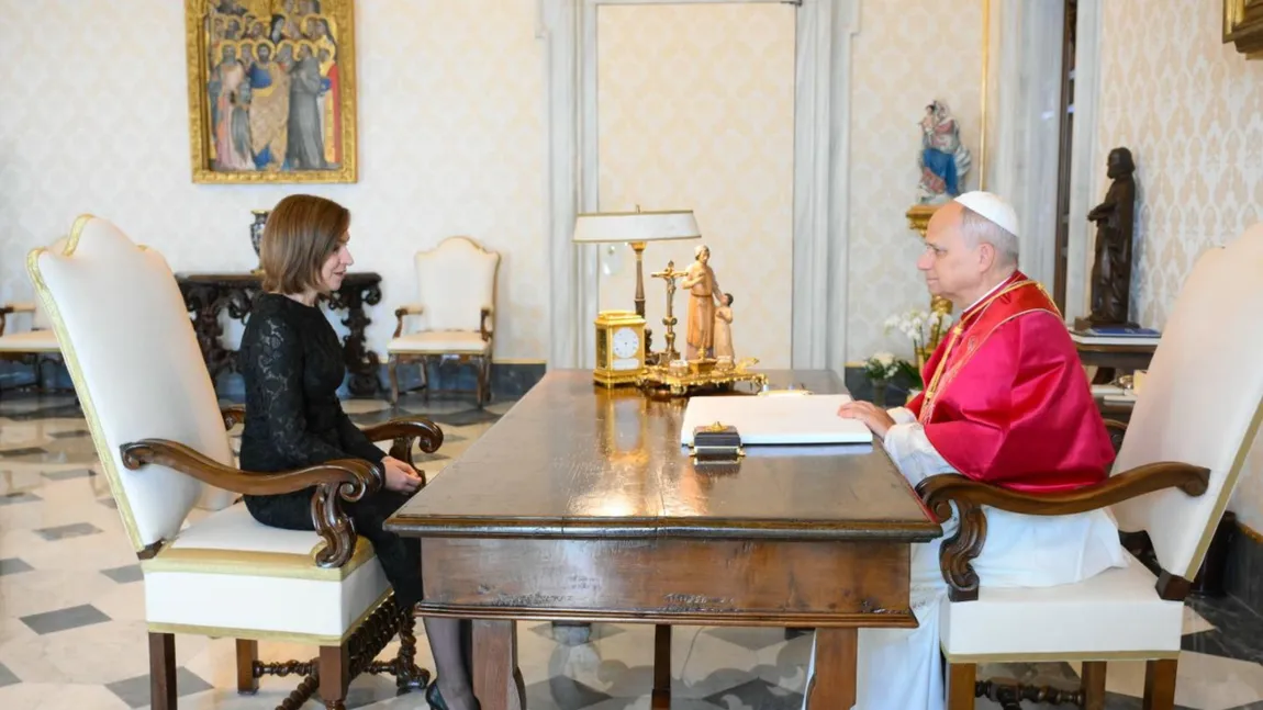 Maia Sandu, în audiență la Papa Leon. ”M-a asigurat că Moldova este văzută, că Moldova este auzită”