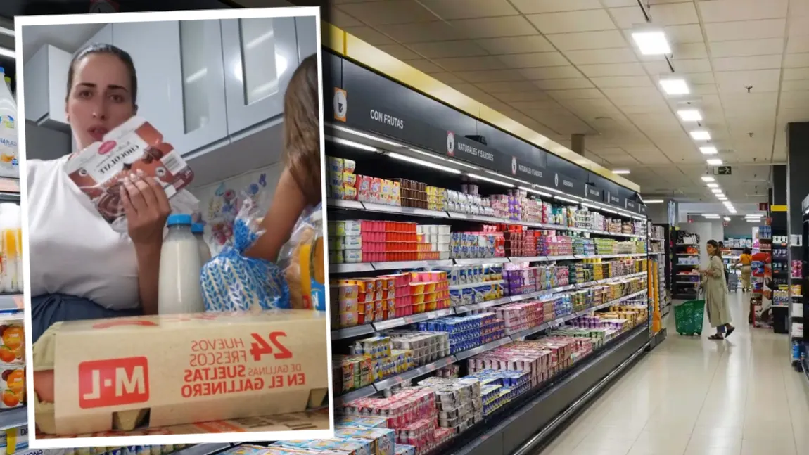 Ce poți cumpăra de la un supermarket din Spania cu 100 de euro. Dezvăluirile făcute de o româncă în mediul online