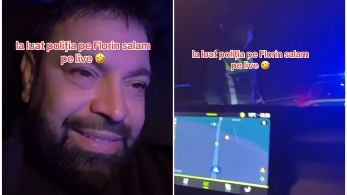 Florin Salam, oprit de poliție în timp ce era live pe TikTok: 