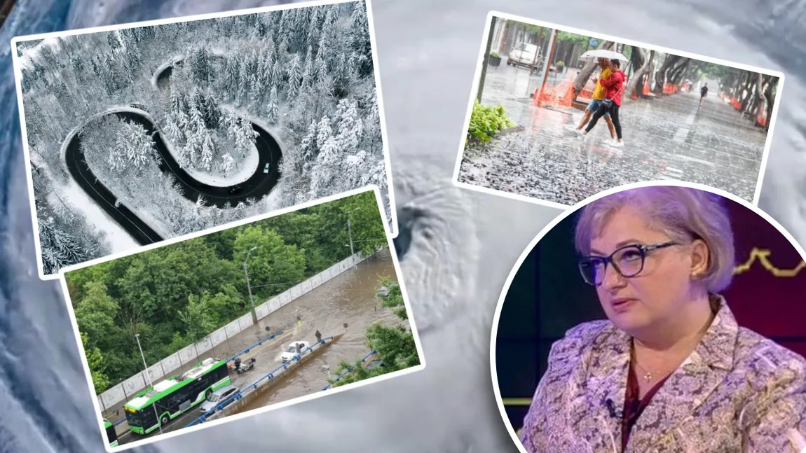Ciclonul Zack ajunge în România după ce a bulversat Europa. Florinela Georgescu anunţă ploi diluviene şi ninsori la munte. ANM a actualizat prognoza lunară DOCUMENT