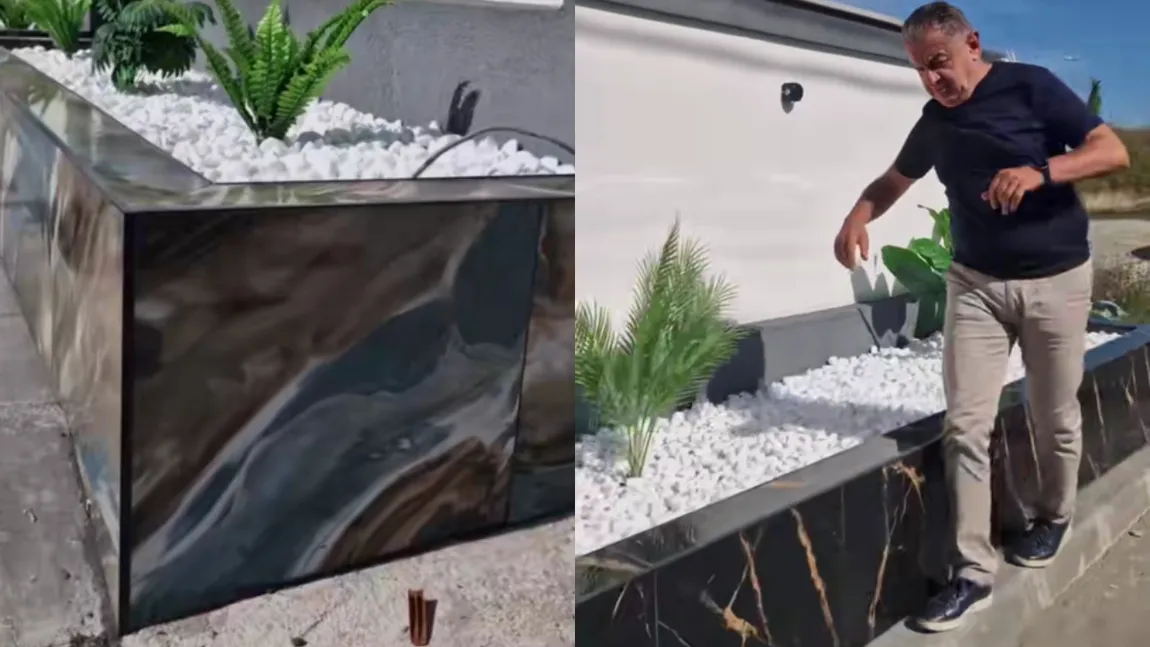 Un cetățean din Pitești și-a făcut jardiniere „tip cavou” în fața casei. Primarul s-a dus furios peste el: „Mai mult de 48 de ore nu vă dau să le dați jos” VIDEO