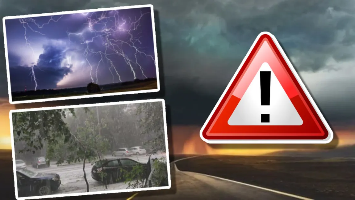 Alertă meteo de furtuni. ANM a emis COD GALBEN de ploi torenţiale, grindină şi vijelii