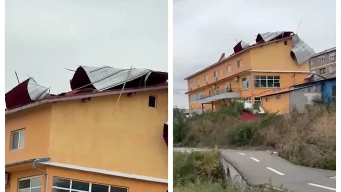 Rupere de nori, vijelia a smuls acoperişuri. ANM a emis COD GALBEN