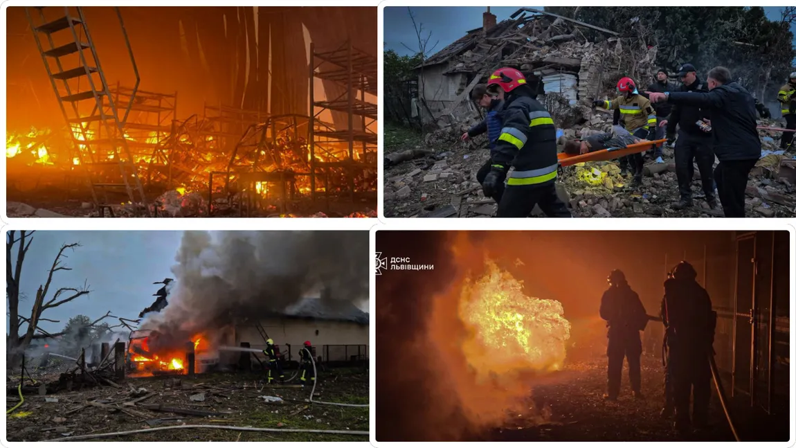 FOTO Zelenski face un apel disperat către America și Europa, în urma atacului rusesc cu sute de drone și rachete balistice în Ucraina