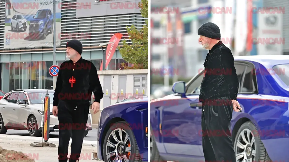 Gigi Becali, în inspecție la biserica din Pipera! Și-a parcat Rolls Royce-ul pe trotuar și a supravegheat personal lucrările
