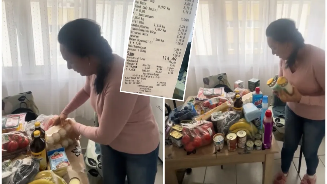 Prețuri semnificativ mai mici la alimente în Germania decât în alte țări ale Europei. Ce a cumpărat o româncă de 116 euro din supermarket: 