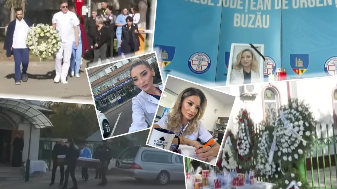 Imagini sfâșietoare la capela unde a fost depus trupul neînsuflețit al doctoriței Ștefania Szabo. Colegii au venit să-și ia adio: 