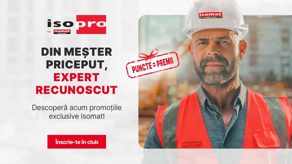 ISOMAT lansează clubul IsoPro by Isomat – sprijinul dedicat profesioniștilor din construcții