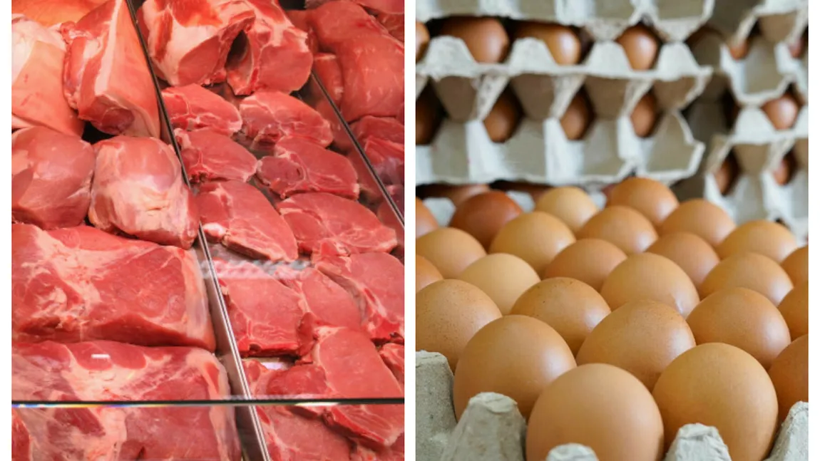 Alertă alimentară în magazinele din România. Sute de ouă cu Salmonella și tone de carne de porc, retrase de la rafturi