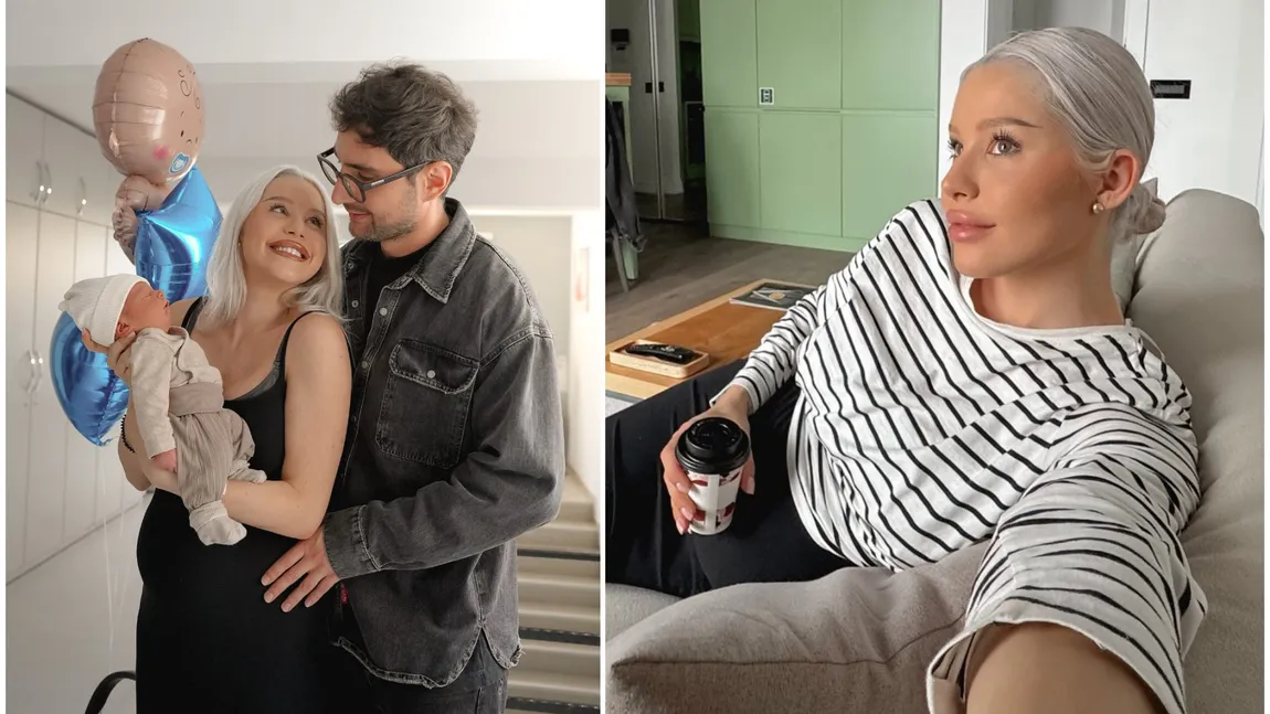 Primele imagini cu bebelușul lui Carmen Grebenișan. Influencerița a dezvăluit numele băiețelului