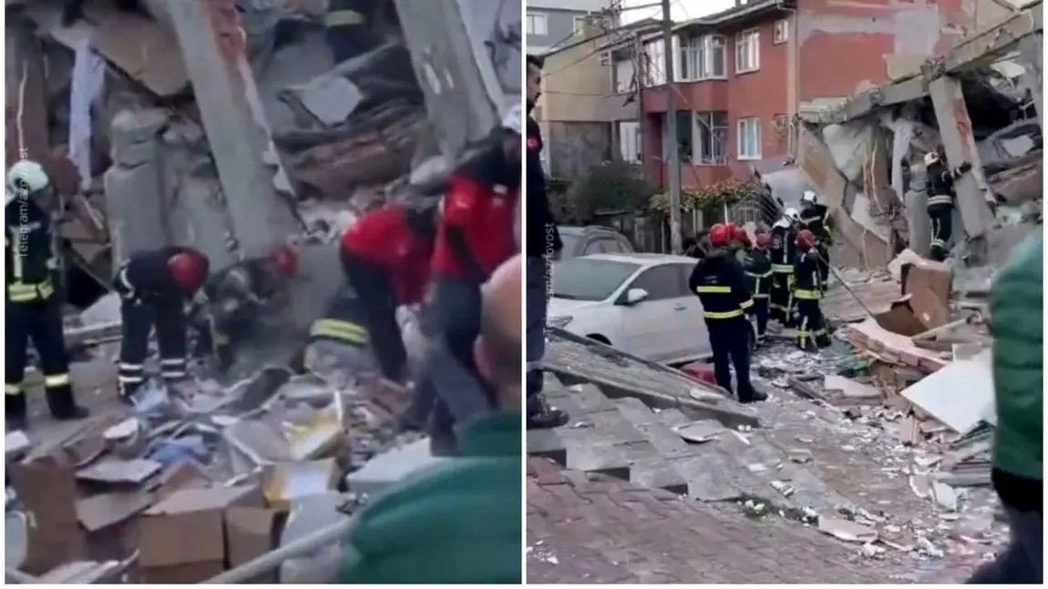 VIDEO O clădire cu șase etaje s-a prăbușit, mai multe persoane dispărute. Salvatorii caută sub dărâmături