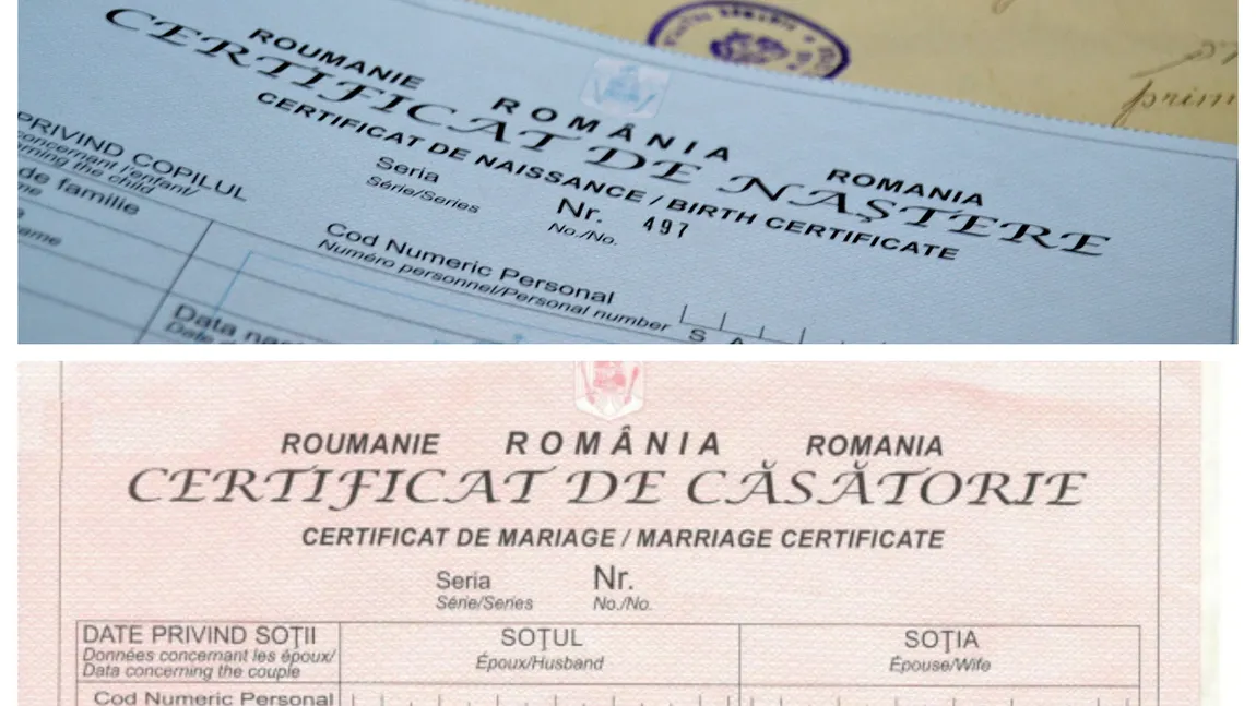 Ce nu se face niciodată cu certificatul de naștere sau cu cel de căsătorie. MAI: ”Devin nule”