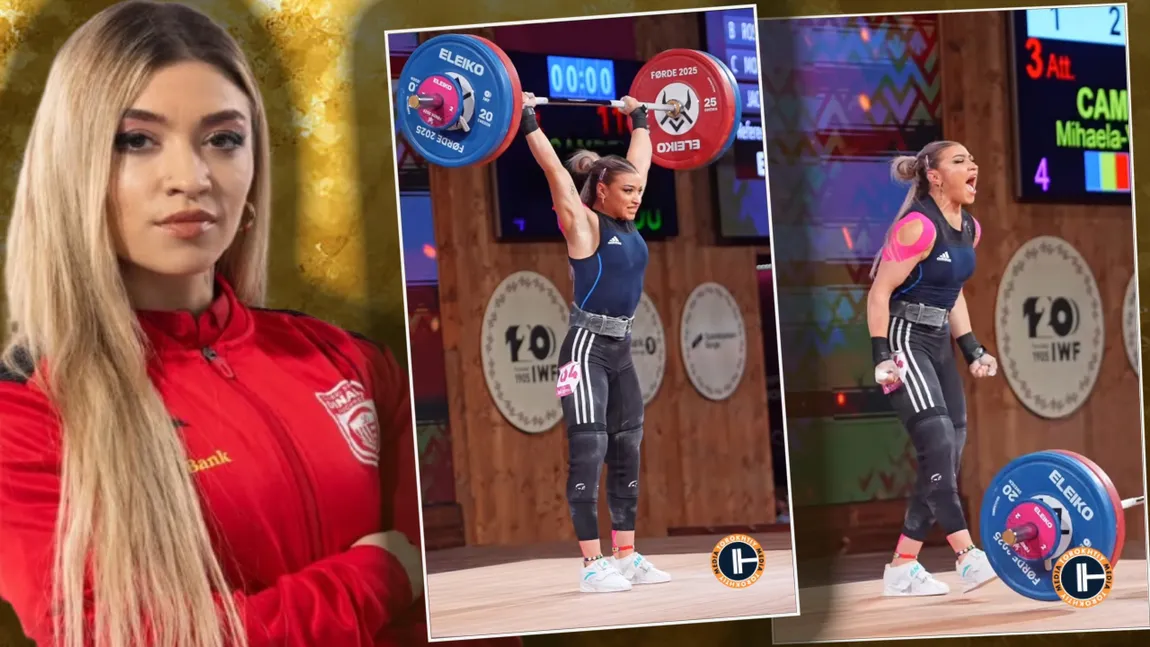 Mihaela Cambei, trei medalii câștigate la Campionatul Mondial de haltere: aur la smuls, argint la aruncat și total!